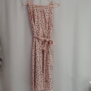 Elle pink polka dot work dress